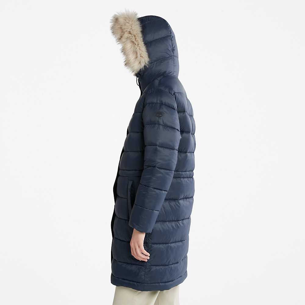 Dark Blue Women's Timberland Down-Free Parka Jackets | Israel-9270536