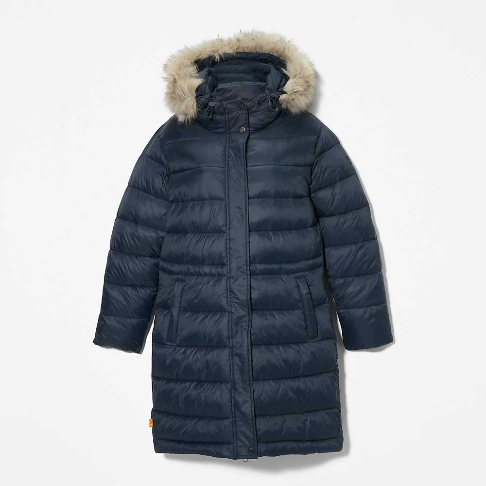 Dark Blue Women's Timberland Down-Free Parka Jackets | Israel-9270536