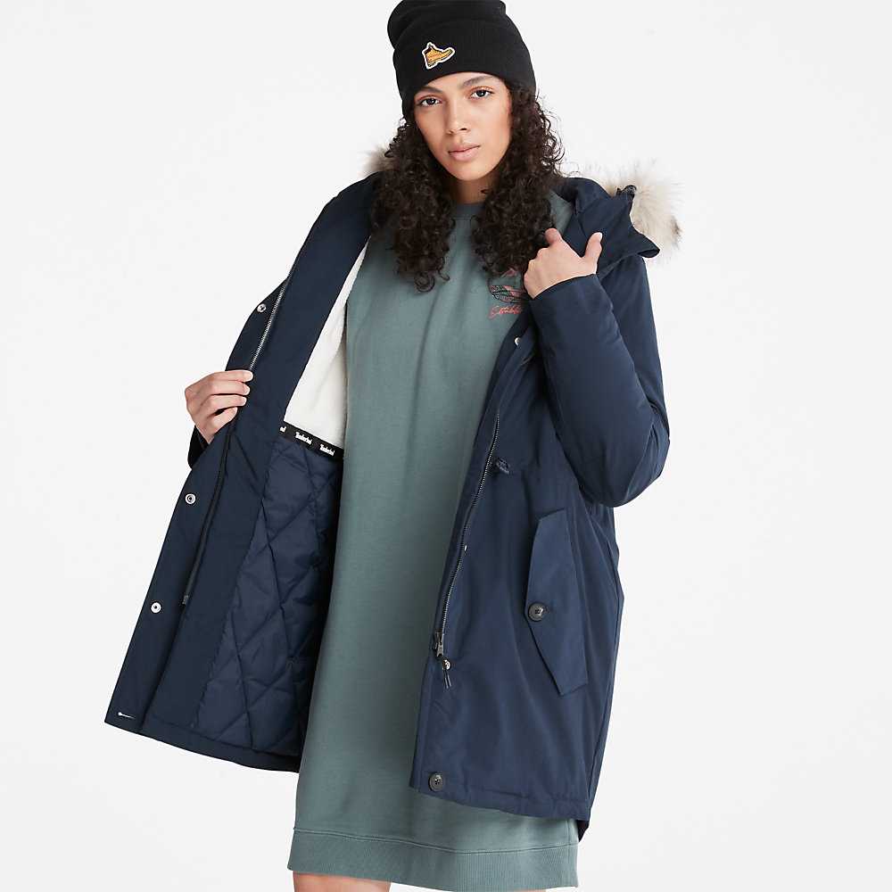 Dark Blue Women's Timberland Mt. Kelsey Parka Jackets | Israel-4198506