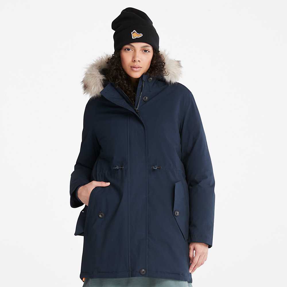 Dark Blue Women\'s Timberland Mt. Kelsey Parka Jackets | Israel-4198506