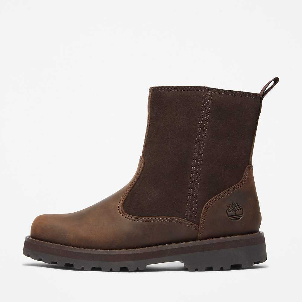 Dark Brown Kids' Timberland Courma Waterproof Boots | Israel-4219532