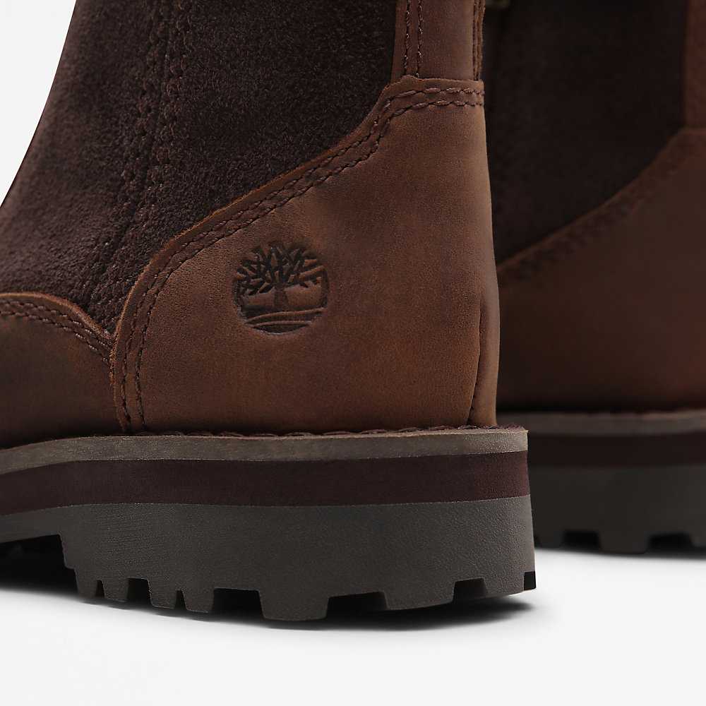 Dark Brown Kids' Timberland Courma Waterproof Boots | Israel-4219537