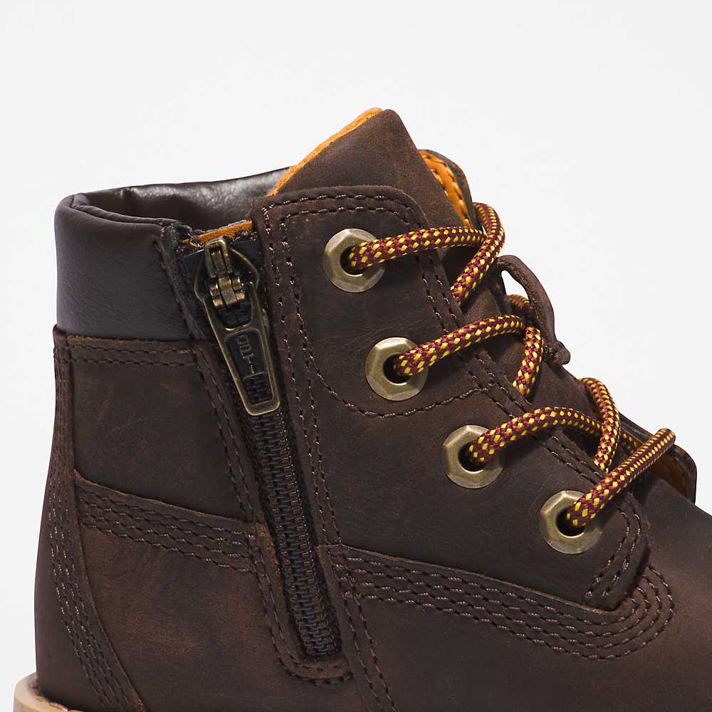 Dark Brown Kids' Timberland Pokey Pine Waterproof Boots | Israel-4219642