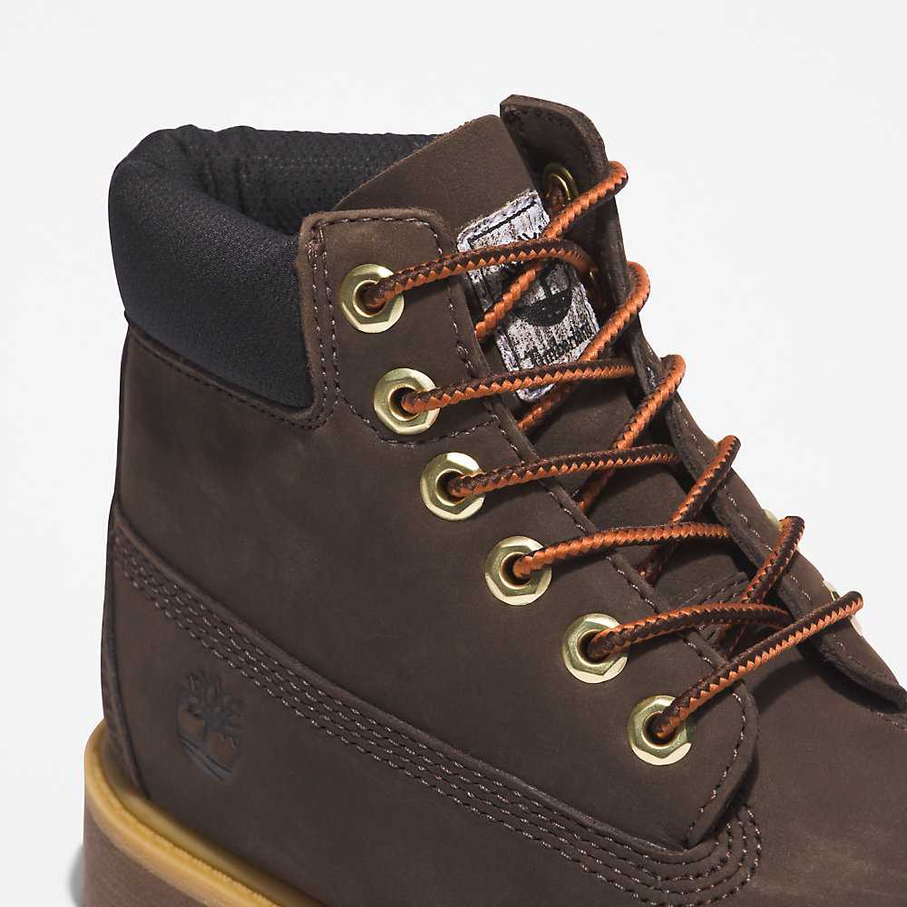 Dark Brown Kids' Timberland Premium® 6 Inch Waterproof Boots | Israel-4219588