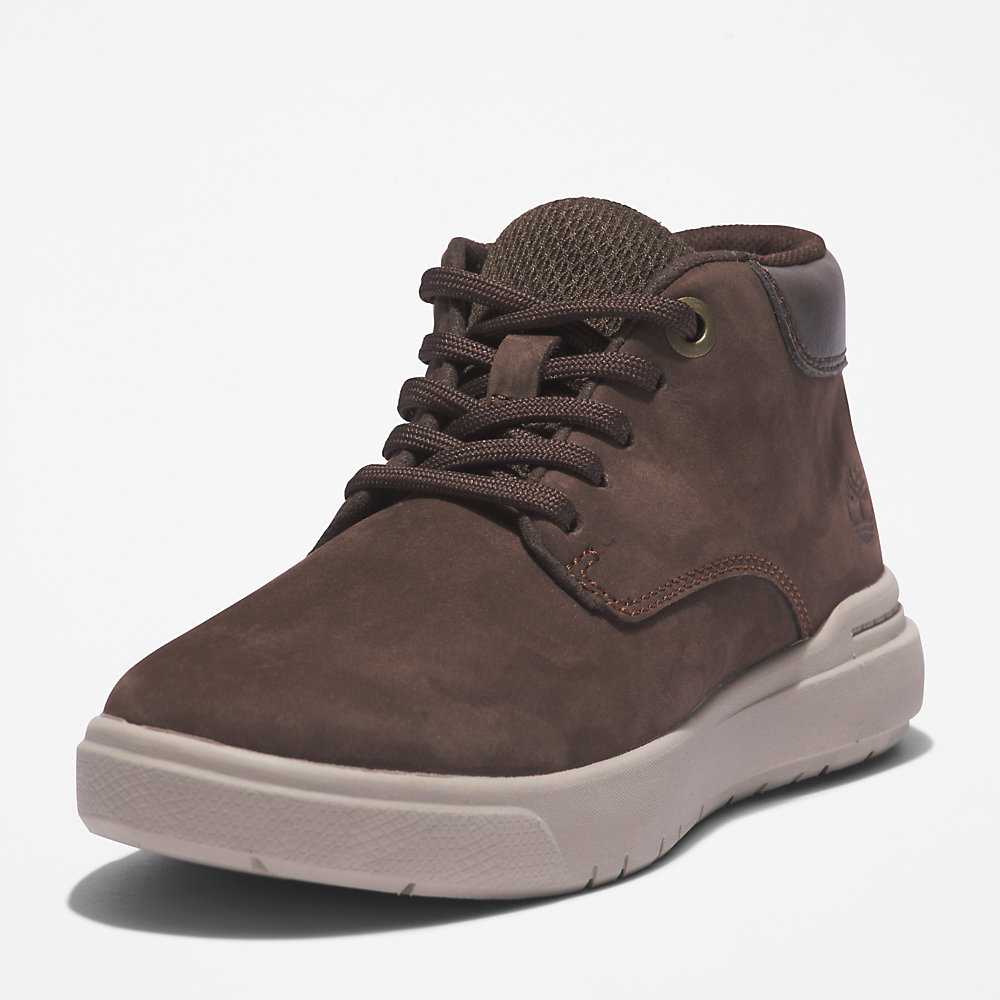 Dark Brown Kids' Timberland Seneca Bay Chukka Boots | Israel-4219516