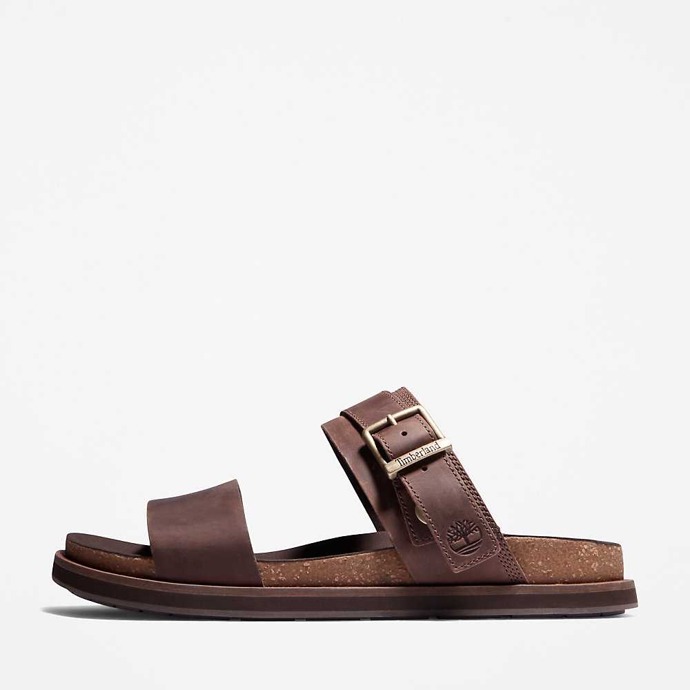 Dark Brown Men's Timberland Amalfi Vibes 2 Sandals | Israel-2598143