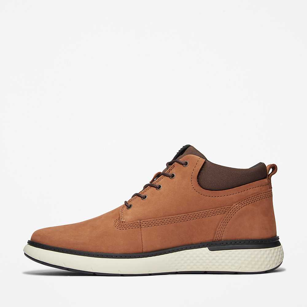 Dark Brown Men's Timberland Cross Mark Chukka Boots | Israel-4579628