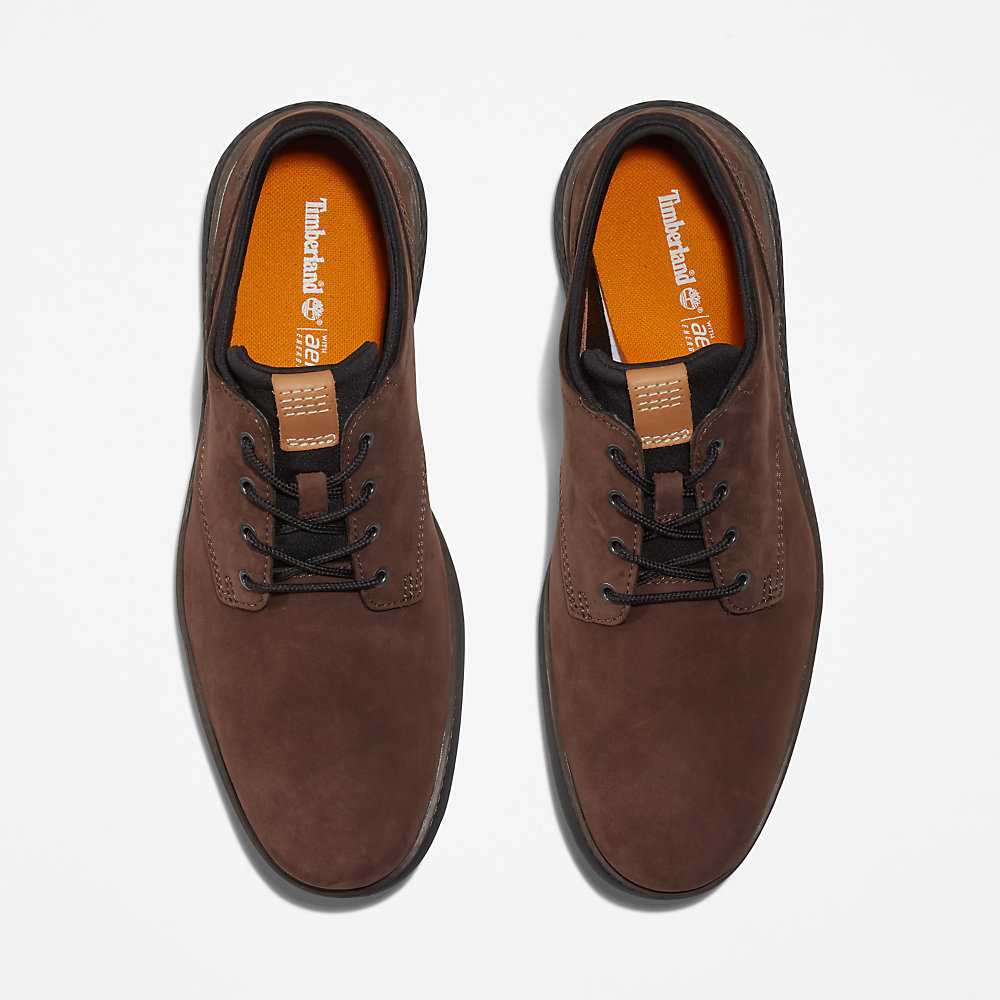 Dark Brown Men's Timberland Cross Mark Oxfords Shoes | Israel-2461870