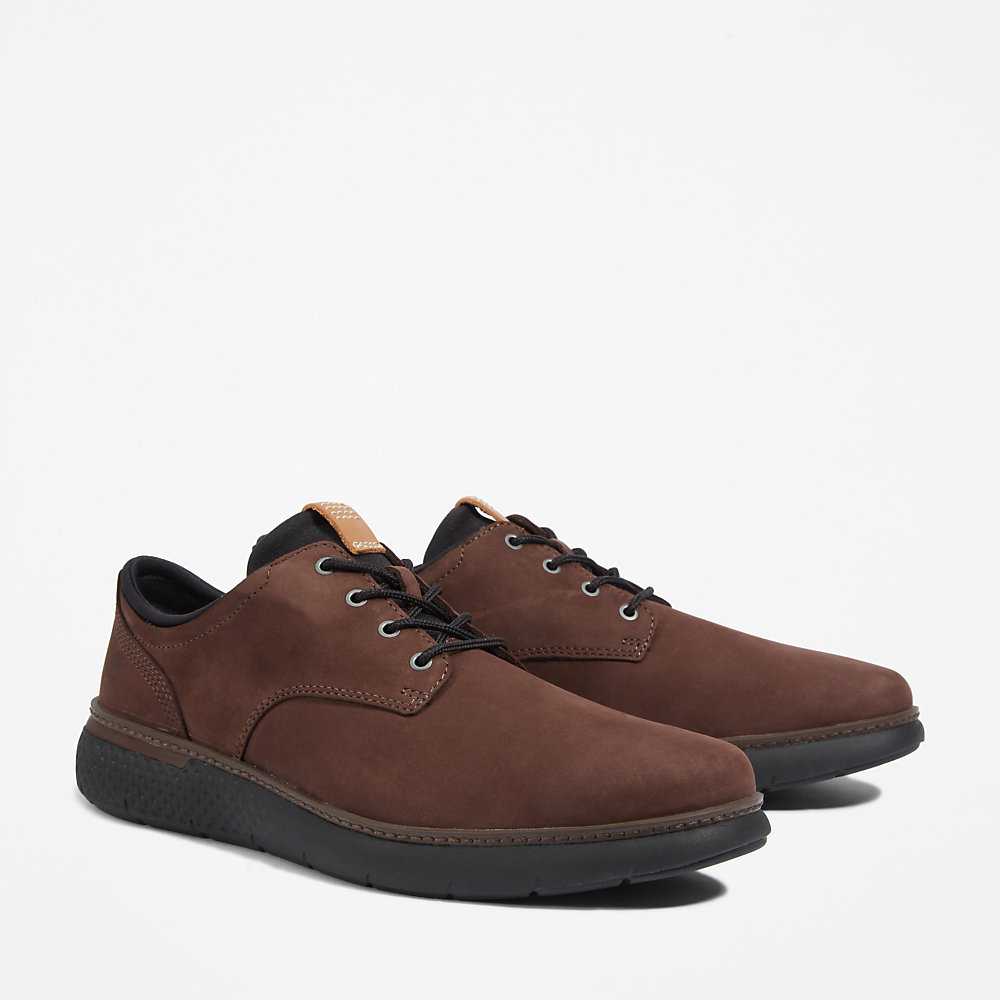 Dark Brown Men's Timberland Cross Mark Oxfords Shoes | Israel-2461870