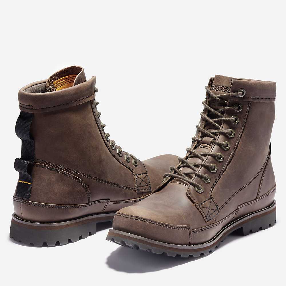 Dark Brown Men's Timberland Earthkeepers Waterproof Boots | Israel-8023174