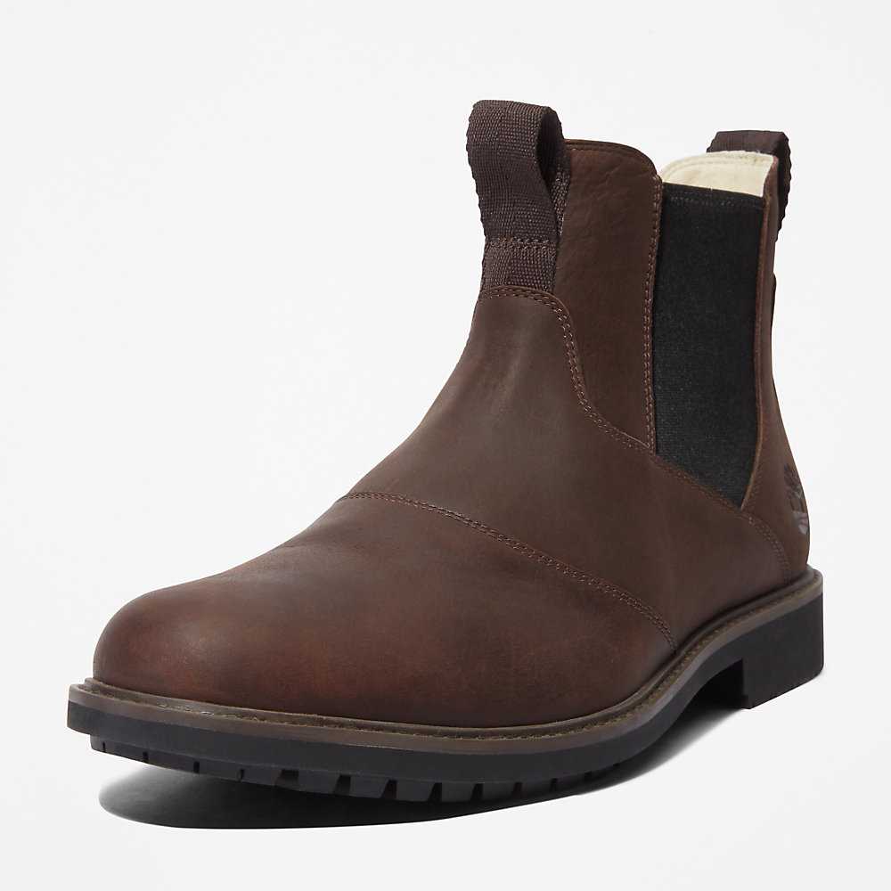 Dark Brown Men's Timberland Stormbucks Chelsea Boots | Israel-9528034