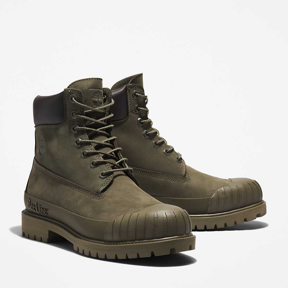 Dark Green Men's Timberland Bee Line x Timberland® Work Boots | Israel-1072834