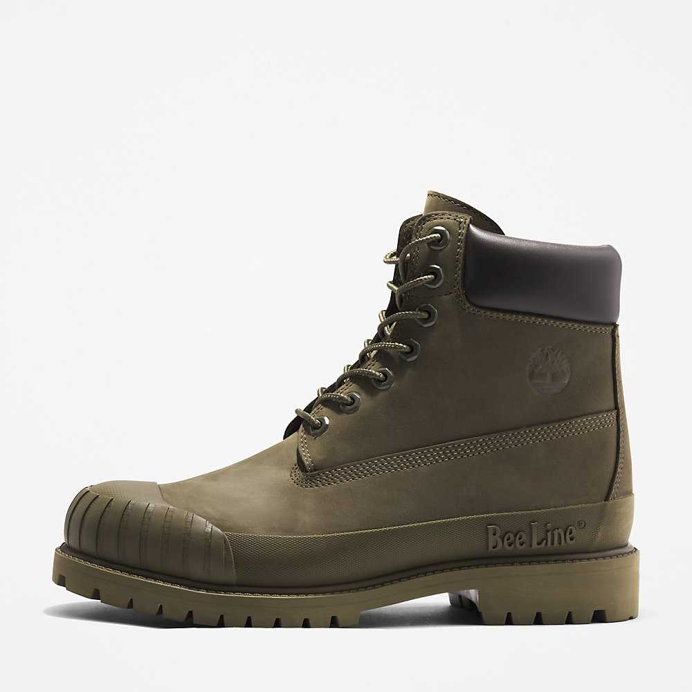 Dark Green Men's Timberland Bee Line x Timberland® Work Boots | Israel-1072834