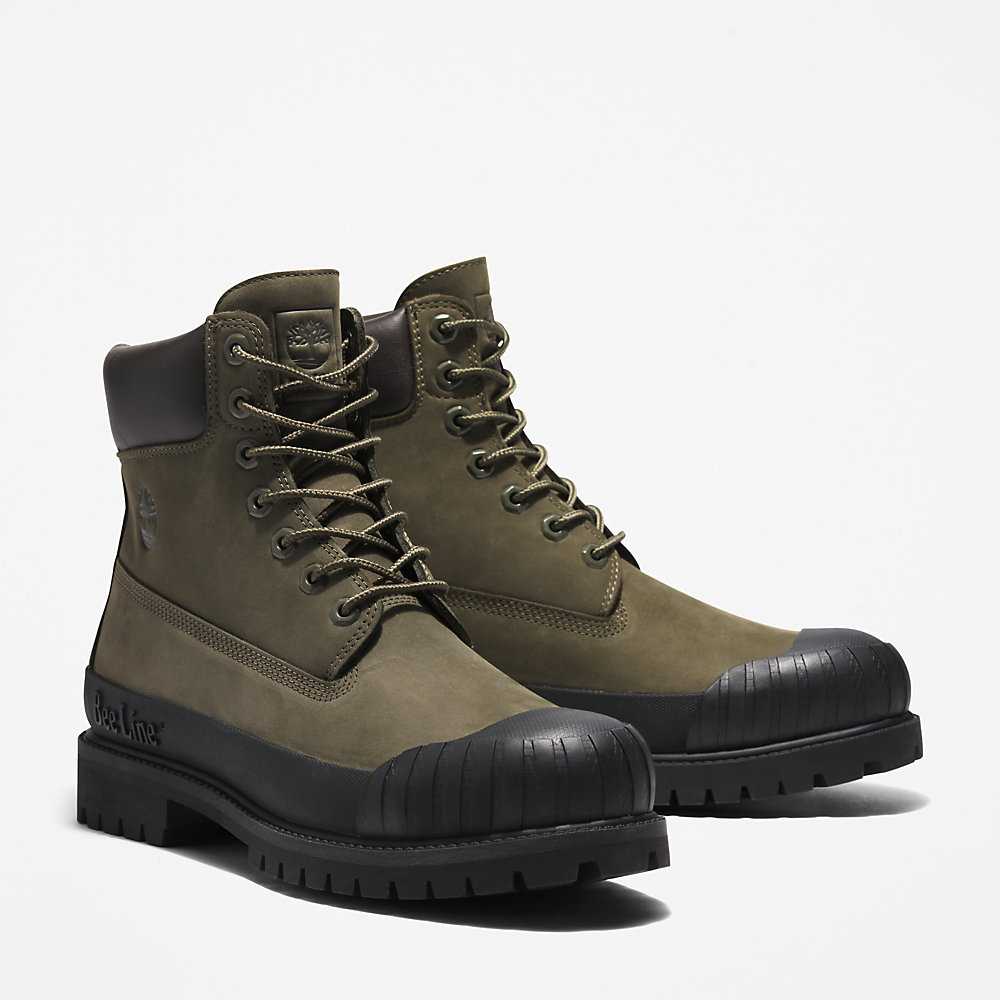 Dark Green Men's Timberland Bee Line x Timberland® Work Boots | Israel-3127650