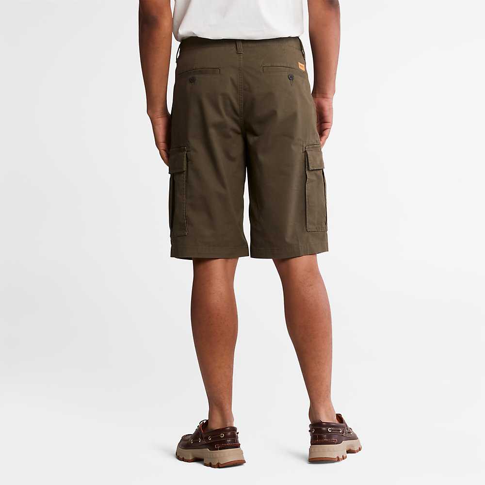 Dark Green Men's Timberland Cargo Cargo Shorts | Israel-5961370