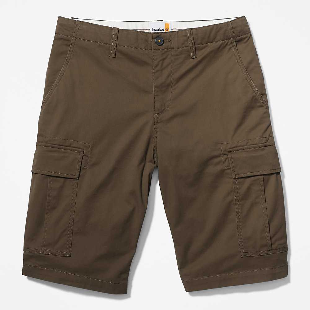 Dark Green Men's Timberland Cargo Cargo Shorts | Israel-5961370