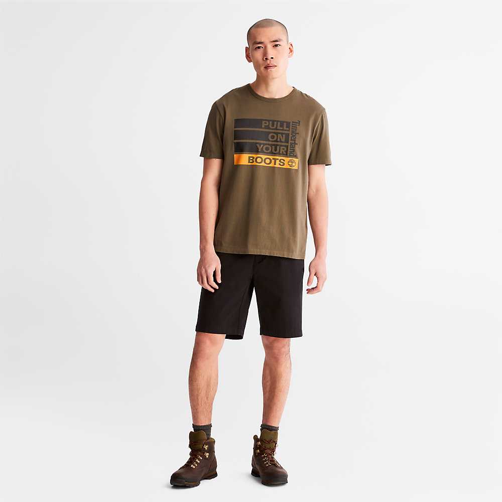 Dark Green Men's Timberland Earthkeepers T Shirts | Israel-4568327