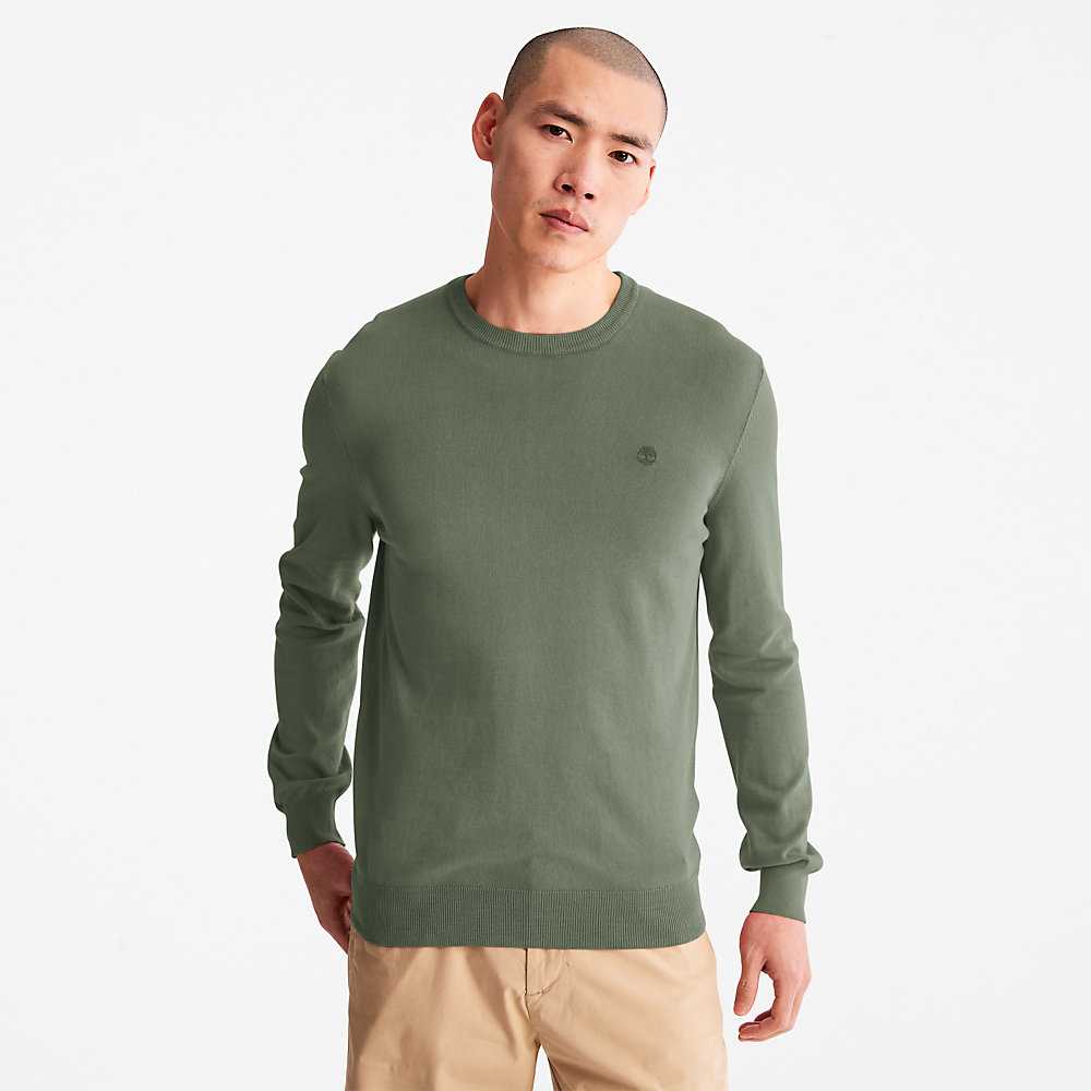 Dark Green Men\'s Timberland Earthkeepers Sweatshirt | Israel-7069215