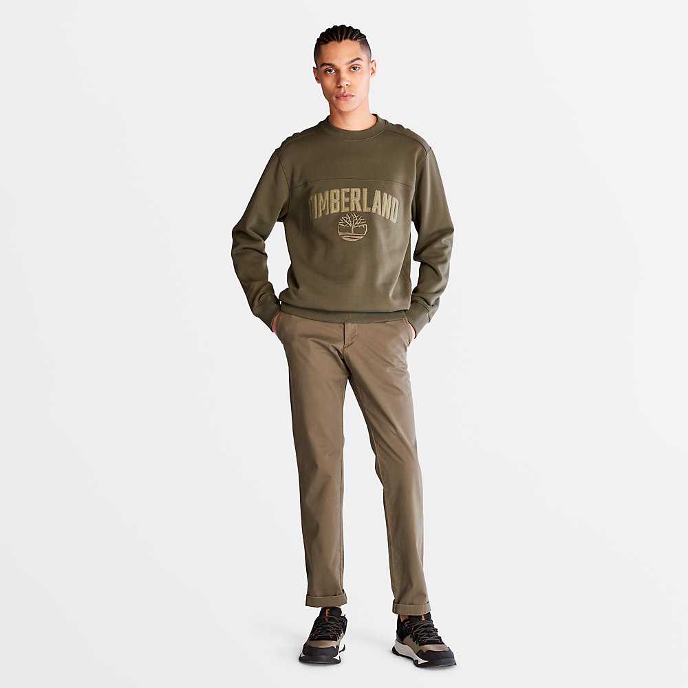 Dark Green Men's Timberland Earthkeepers Sweatshirt | Israel-9516472