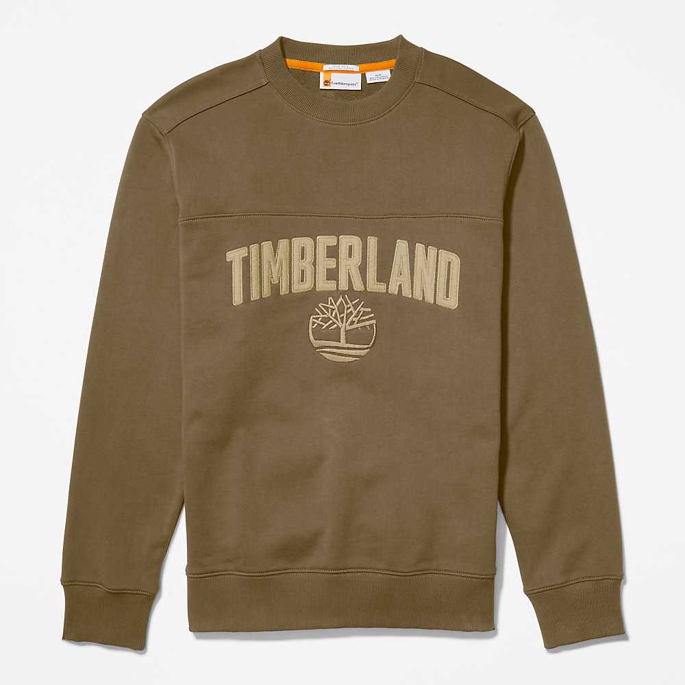 Dark Green Men's Timberland Earthkeepers Sweatshirt | Israel-9516472