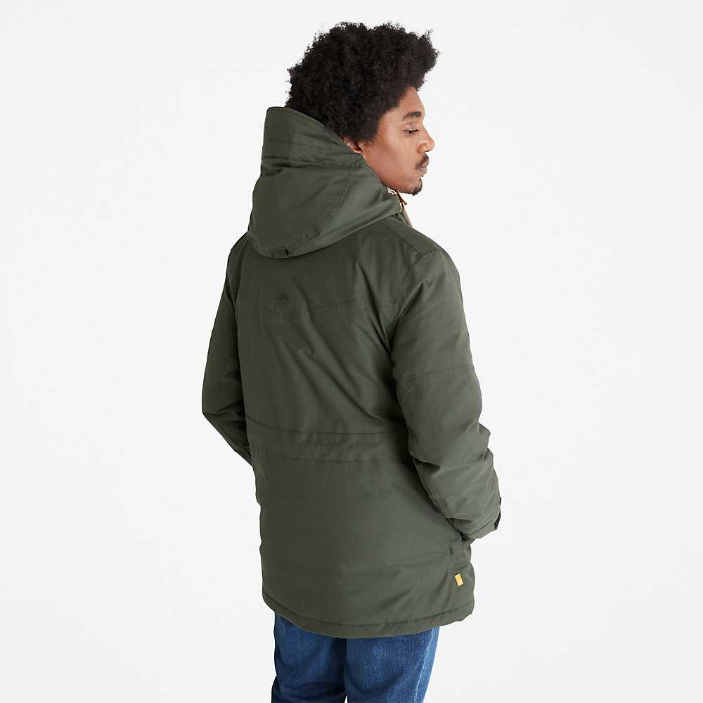 Dark Green Men's Timberland Expedition Parka Jackets | Israel-5348267