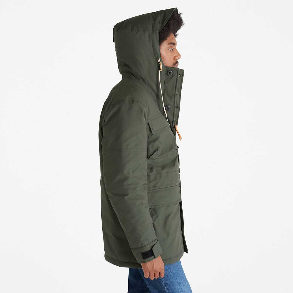 Dark Green Men's Timberland Expedition Parka Jackets | Israel-5348267