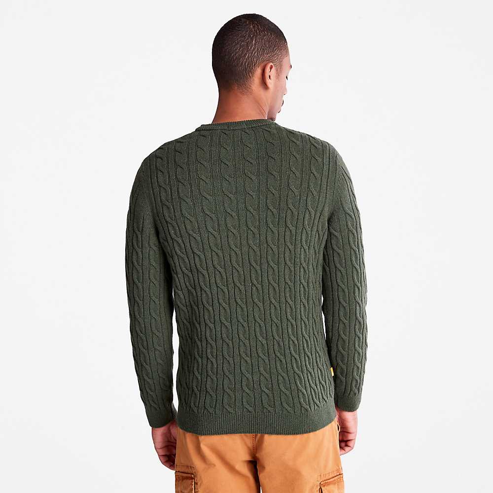 Dark Green Men's Timberland Phillips Brook Sweatshirt | Israel-3602987