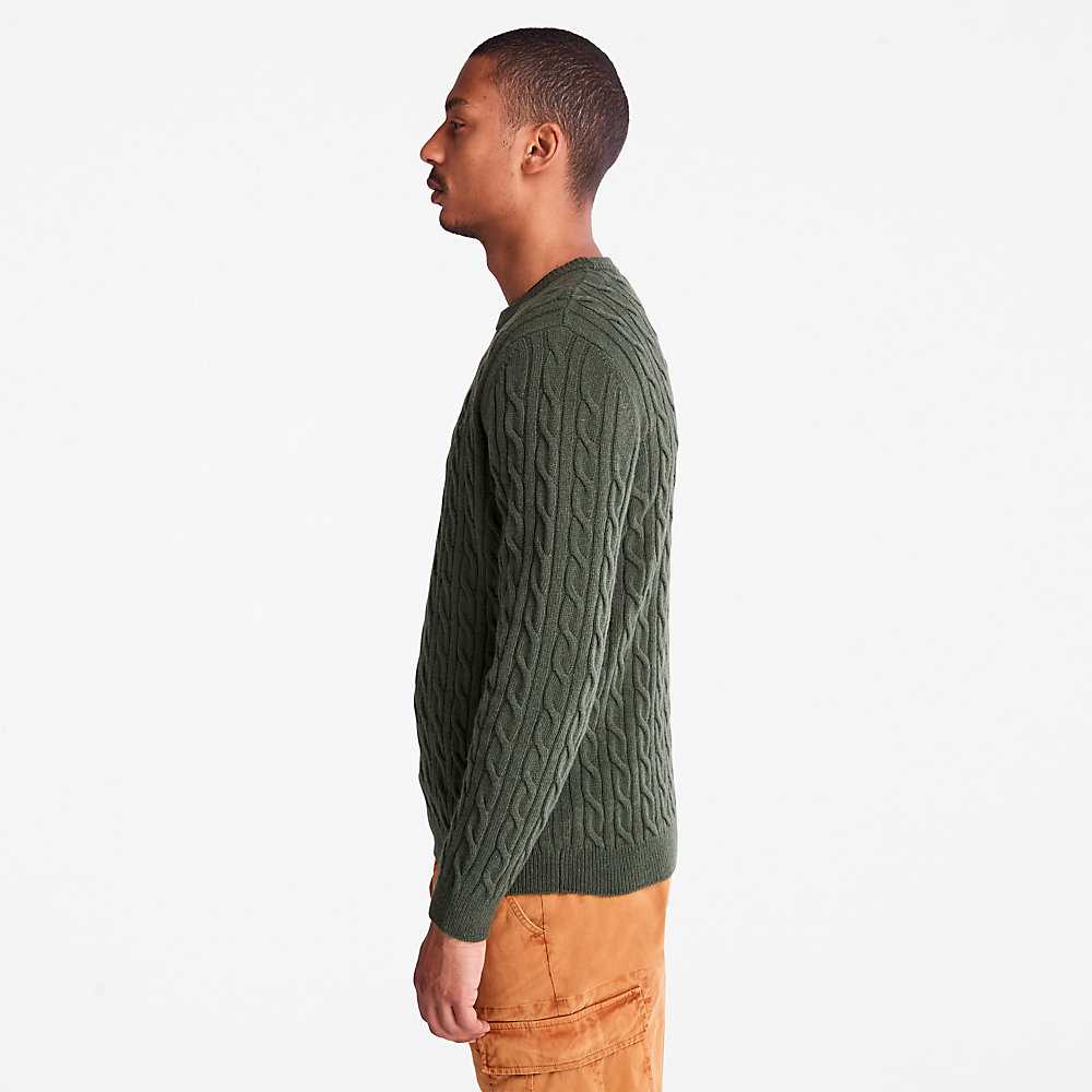 Dark Green Men's Timberland Phillips Brook Sweatshirt | Israel-3602987