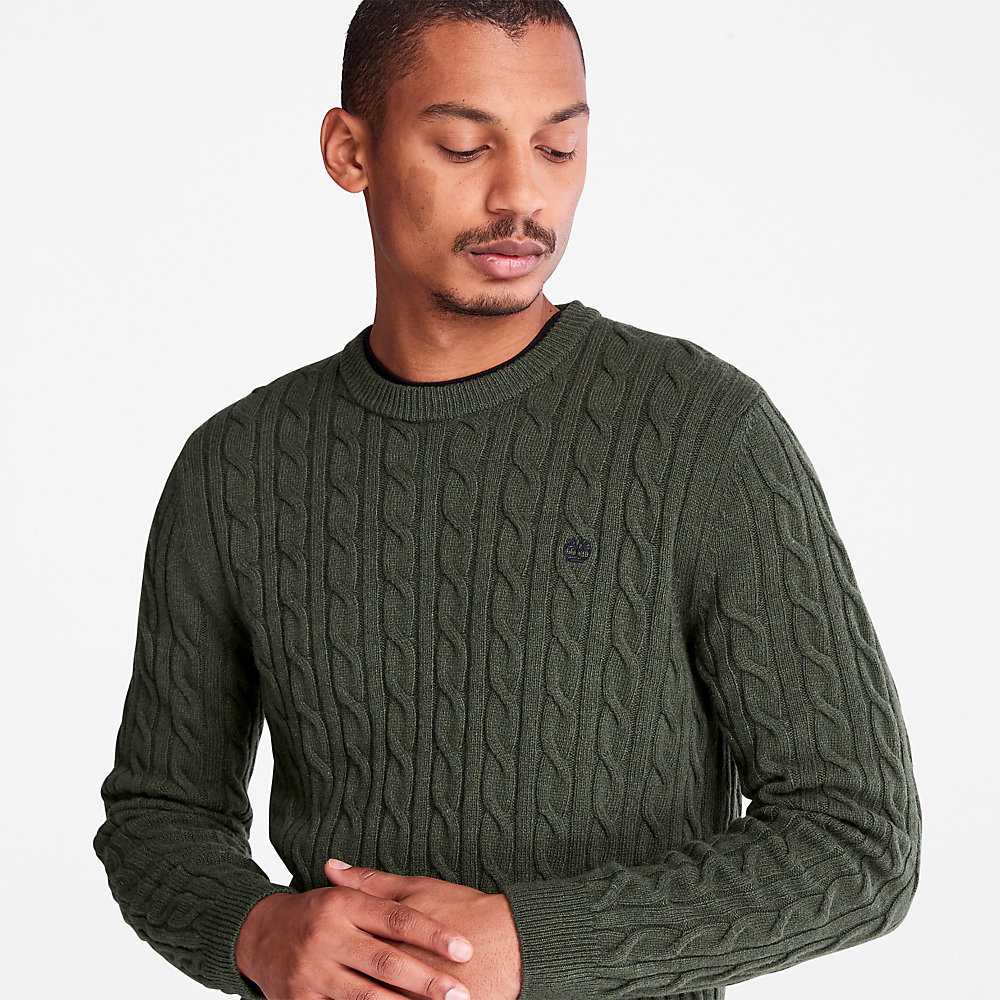 Dark Green Men's Timberland Phillips Brook Sweatshirt | Israel-3602987