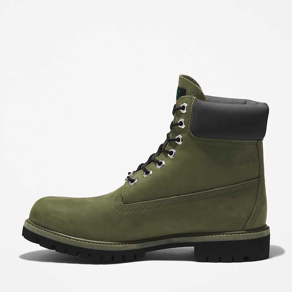 Dark Green Men's Timberland Premium® 6 Inch Waterproof Boots | Israel-2608745