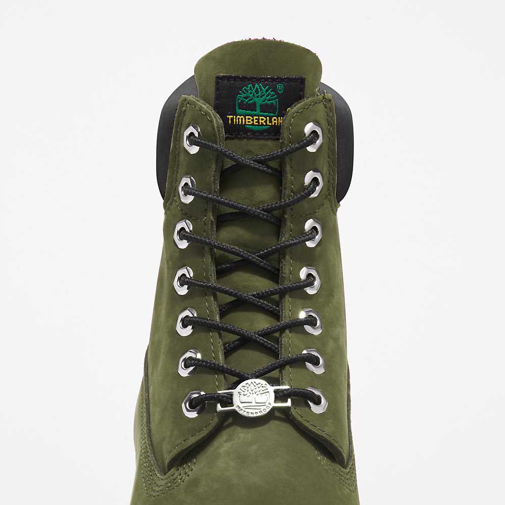 Dark Green Men's Timberland Premium® 6 Inch Waterproof Boots | Israel-2608745