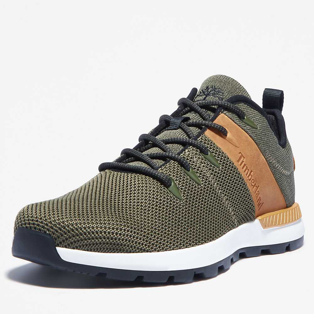 Dark Green Men's Timberland Sprint Trekker Sneakers | Israel-2371856