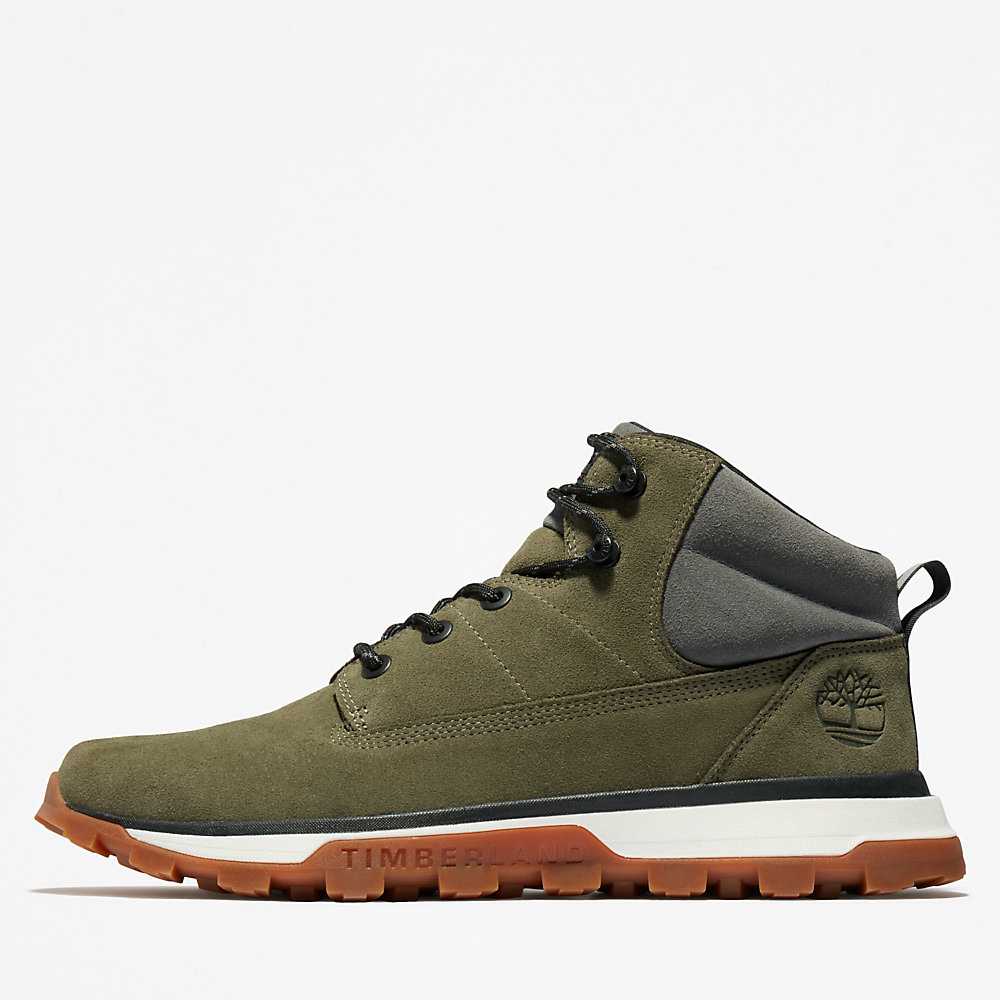 Dark Green Men's Timberland Treeline Chukka Boots | Israel-5871920