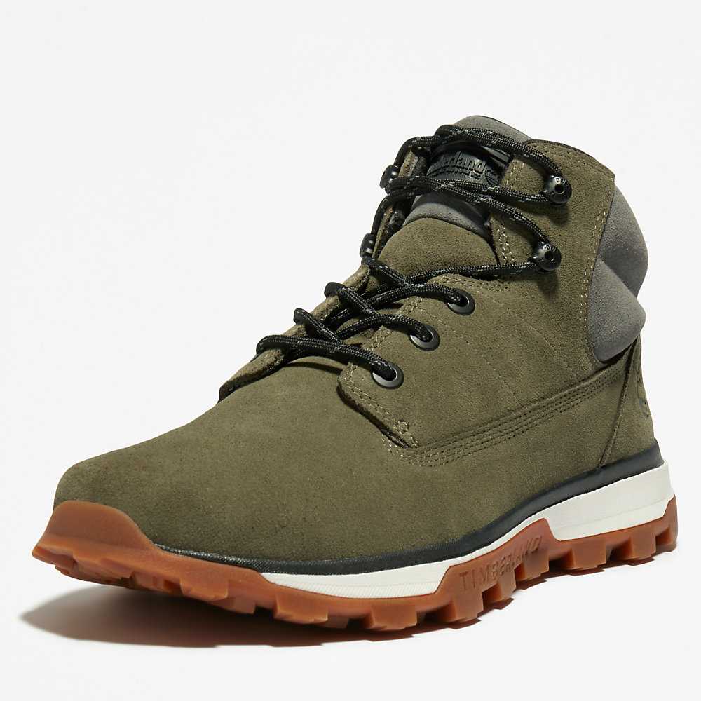 Dark Green Men's Timberland Treeline Chukka Boots | Israel-5871920