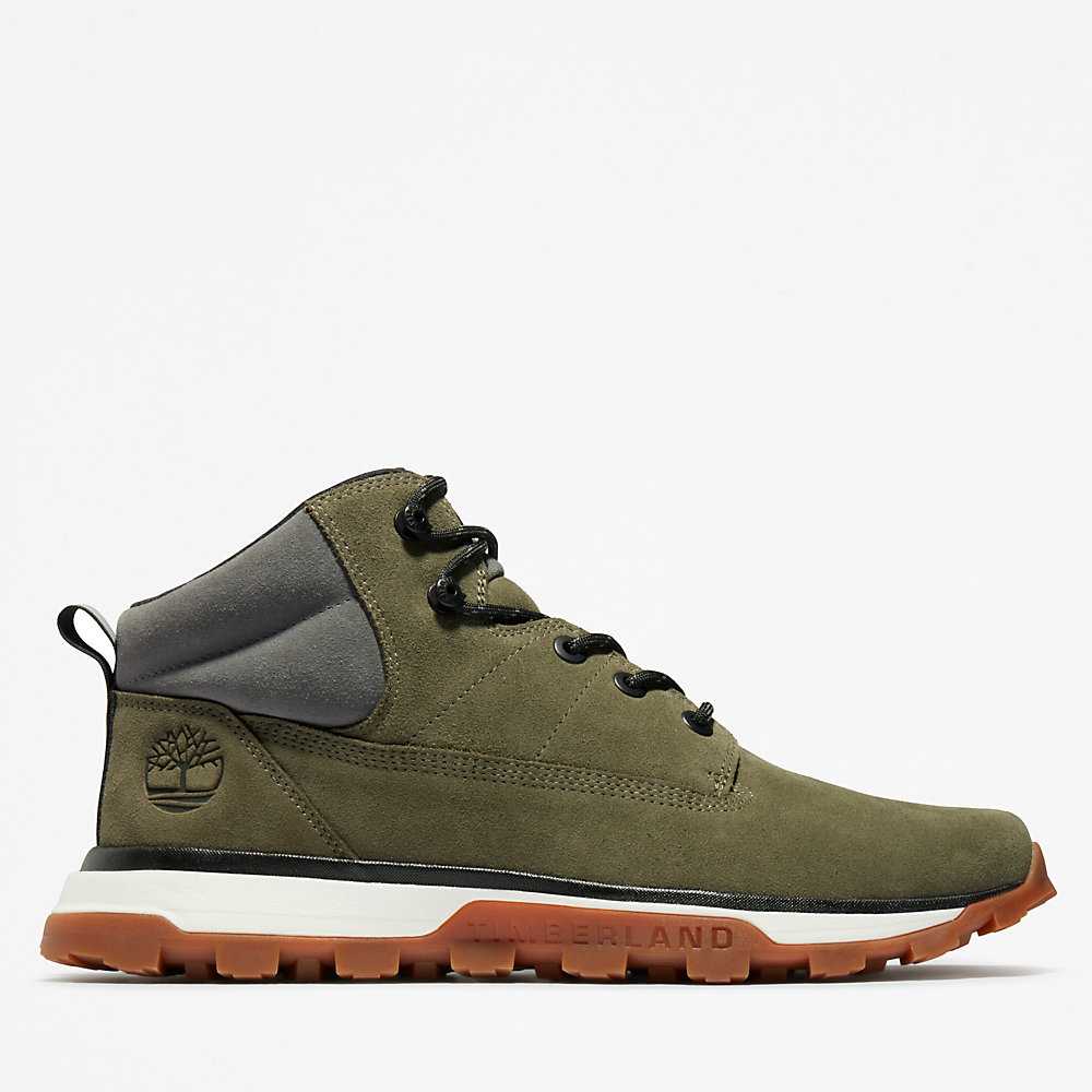 Dark Green Men\'s Timberland Treeline Chukka Boots | Israel-5871920