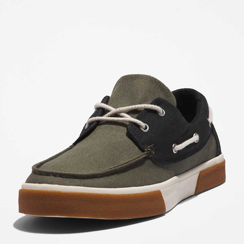 Dark Green Men's Timberland Union Wharf 2.0 Boat Shoes | Israel-9543270