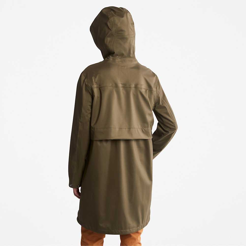 Dark Green Women's Timberland Waterproof Parka Jackets | Israel-4016857