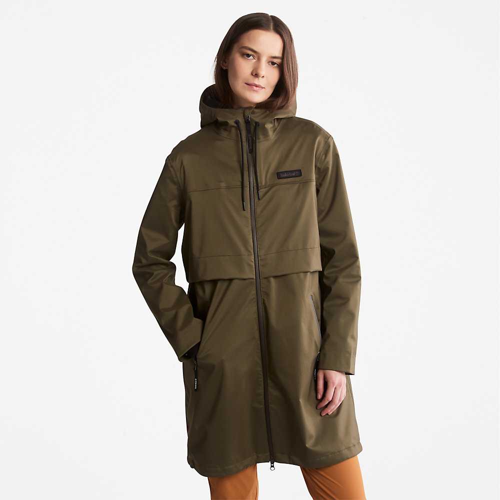 Dark Green Women\'s Timberland Waterproof Parka Jackets | Israel-4016857