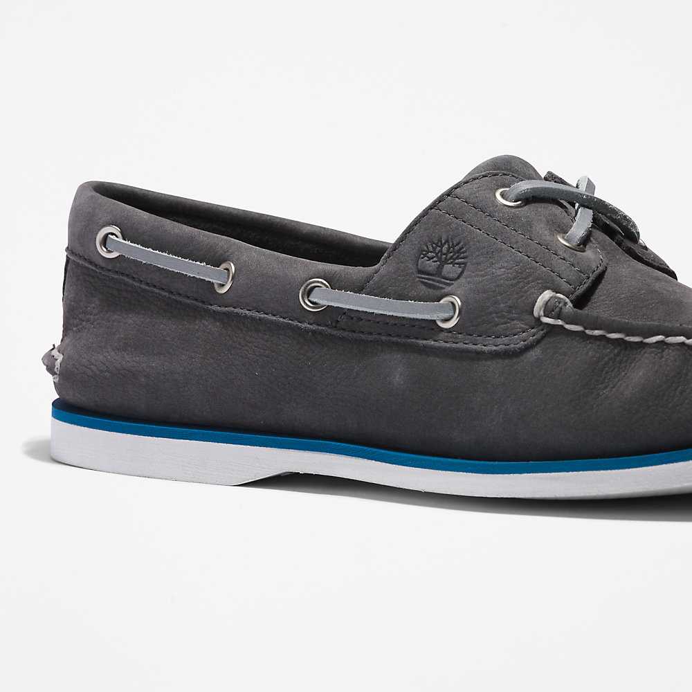 Dark Grey Men's Timberland 2-Eye Classic Boat Shoes | Israel-5216904