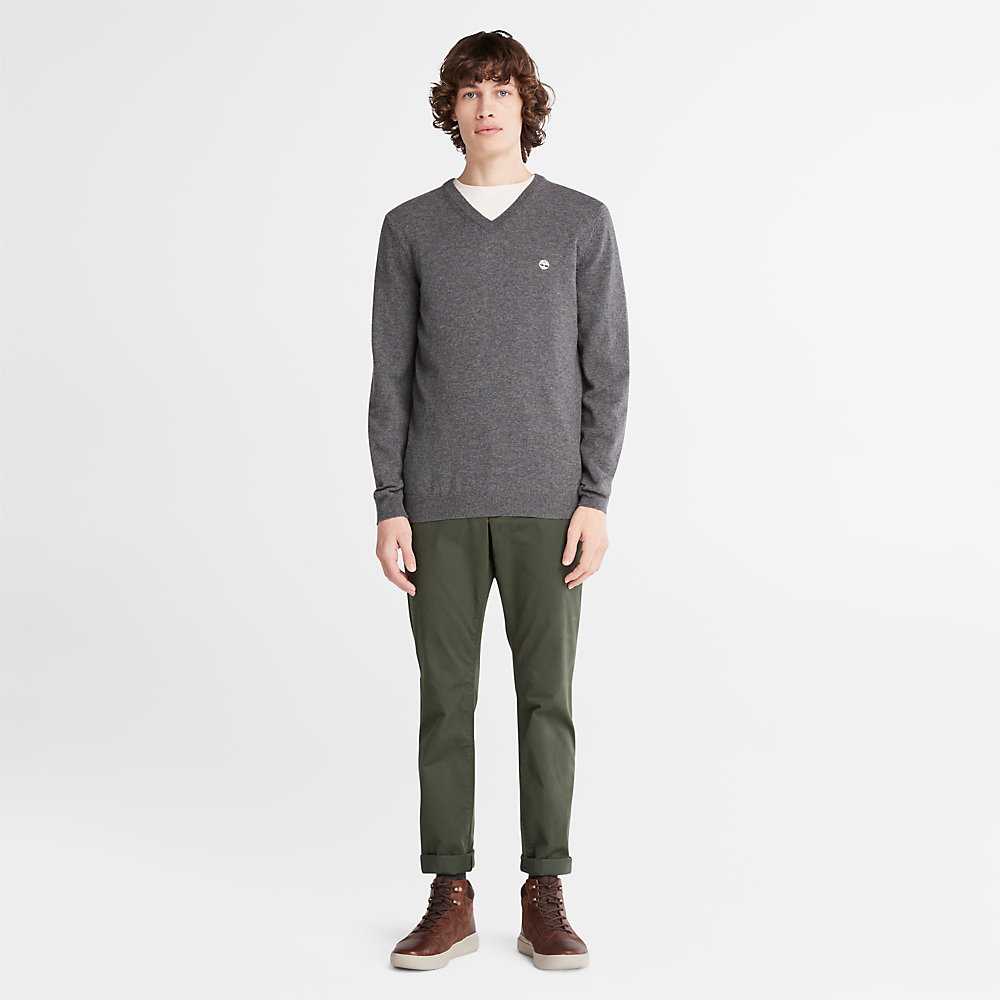 Dark Grey Men's Timberland Cohas Sweaters | Israel-6038471