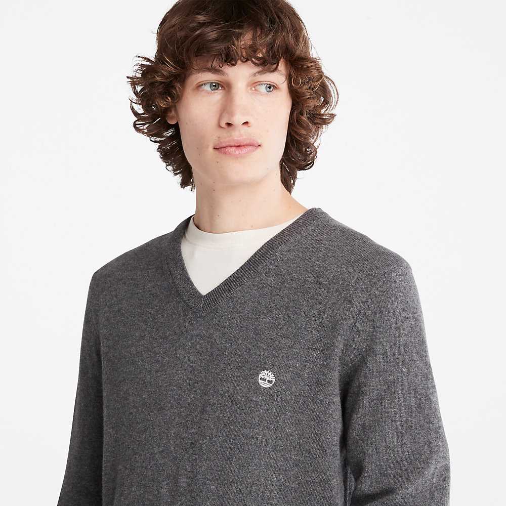 Dark Grey Men's Timberland Cohas Sweaters | Israel-6038471