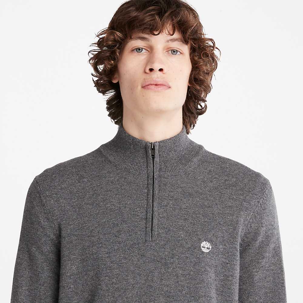 Dark Grey Men's Timberland Cohas Sweaters | Israel-9530617