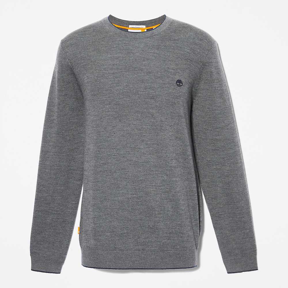 Dark Grey Men's Timberland Nissitissit River Sweaters | Israel-2145389