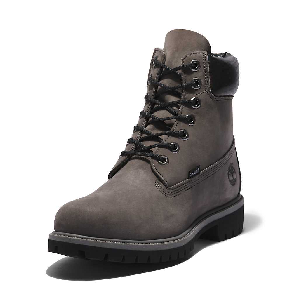 Dark Grey Men's Timberland Premium® 6 Inch Waterproof Boots | Israel-7529830