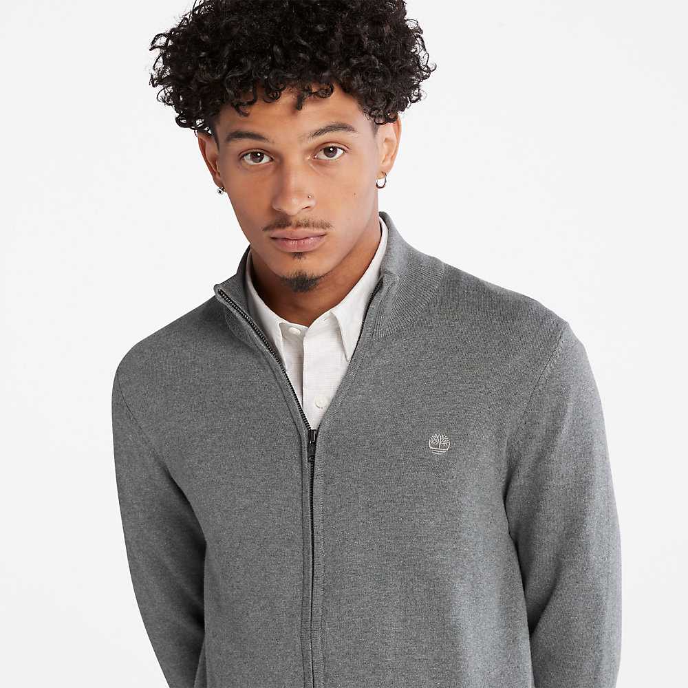 Dark Grey Men's Timberland Williams River Sweaters | Israel-5907341