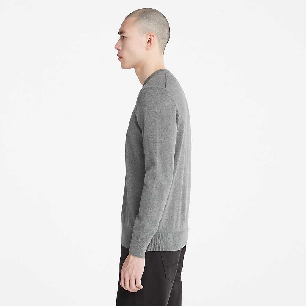 Dark Grey Men's Timberland Williams River Sweaters | Israel-6291358