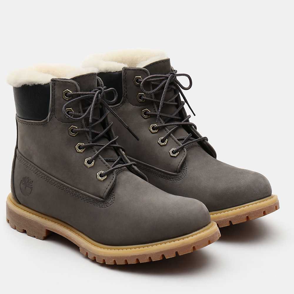 Dark Grey Women's Timberland Premium® 6 Inch Waterproof Boots | Israel-7392541