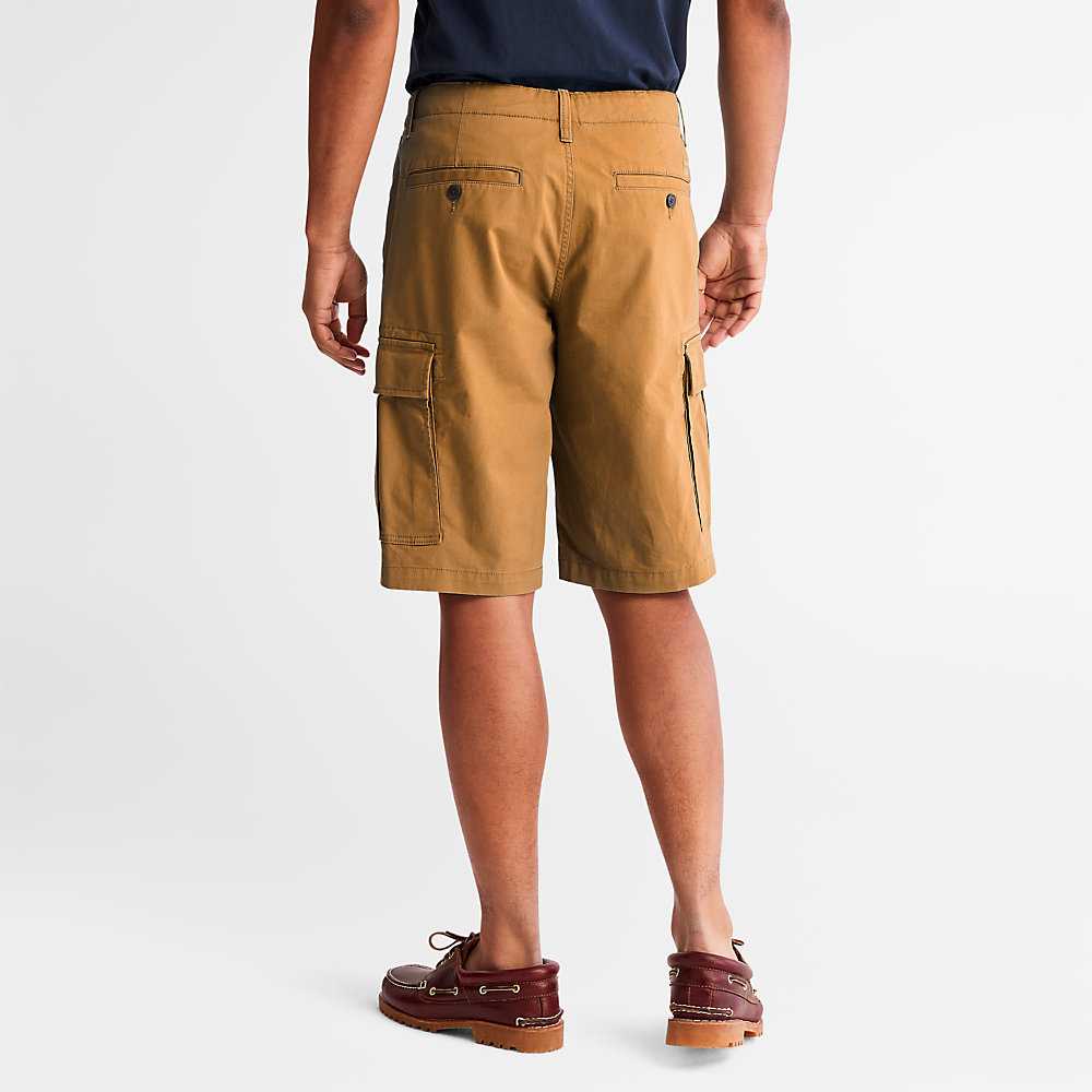 Dark Yellow Men's Timberland Cargo Cargo Shorts | Israel-9026841