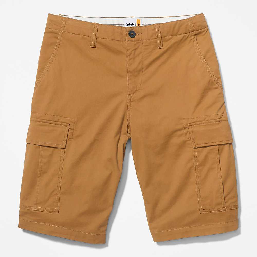 Dark Yellow Men's Timberland Cargo Cargo Shorts | Israel-9026841