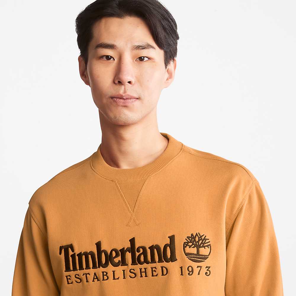 Dark Yellow Men's Timberland Outdoor Heritage Sweatshirt | Israel-8352960